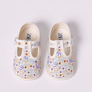 Zara mini floral cotton baby sneakers